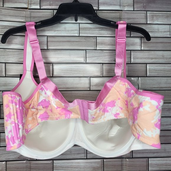 Avenue Plus Size Contour Balconet Bra - Underwire - Blush Tie Dye - 52C NWT - Picture 3 of 10